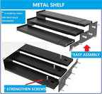 Spice Rack Organizer for Cabinet, 3 Tier Expandable Spices Storage, Great for Kitchen Cabinets, Cupboard,Pantry and Countertop More 1 Pack/Black