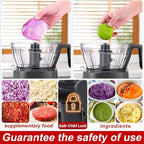 Food Processor Electric Food Chopper with 4.5-Cup(1000ml) Vegetable Chopper & Meat Grinder,BPA Free, Stainless Steel Blade for Chopp, Slice, Mince, Grind, and Puree, for Baby Food & Family Use