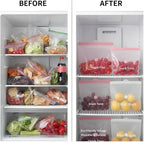 Reusable Silicone Food Storage Bags – Premium Eco-Friendly Multi-Size Set (650ml/1300ml/2000ml), Leakproof, BPA-Free, Freezer & Microwave Safe, Dishwasher Friendly (White(Clear))