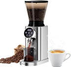 BioloMix Conical Burr Coffee Grinder Electric, Espresso Coffee Grinder with 30 Precise Settings for 1-12 Cups with LCD Screen Display (CG210)