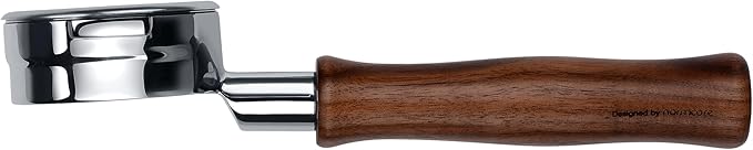 Normcore 58mm Naked Portafilter for Breville Dual Boiler Espresso Machine BES900XL, BES920XL, BES980XL, BES990BSS, Bottomless Portafilter with 18g Basket, Genuine American Walnut Handle