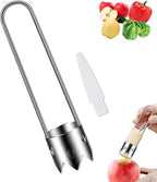 Apple Corer, Stainless Steel Apple Core Remover Tool, Pepper Seed Core Remover, Multifunctional Pepper Corer for Vegetable Fruit Practical Kitchen Gadget Tools (1 Pcs)