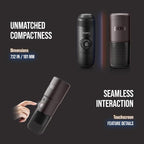 WACACO Coffee Machine Electric & Portable, With 4 Coffee Types & Fast Heat-Up, 9000mAh Battery Up to 5 Cups, 20 Bar Portable Espresso Maker For Ground Coffee & NS Capsule (Tuscan Red)