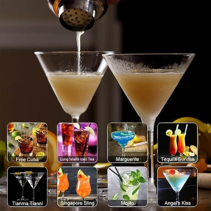 Small Cocktail Shaker 8oz Martini Shaker Bar Drink Shaker Mixer Shakers Bartending, 250ml Mini Cocktail Shakers Margarita Alcohol Liquor Barware Tools