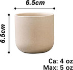 Espresso Cups Set of 4,Double Espressos Shot Cup,4 oz Ceramic Demitasse Cups,Small Coffee Cups,Tea Cups Set of 4,Espresso Accessories (Natural Beige, S)