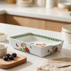 ACMLIFE Ceramic Casserole Dish for Oven, Floral Baking Dishes for Oven Lasagna Pan, Large Baking Dish with Handles, Durable and Oven Safe Pan, for Roasting and Baking, Gift Packaging 2 Pcs Set(13"x8"+10.3"x6.3") (Beauty)