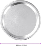 JEUIHAU 100 Pack Wide Mouth Canning Lids (3.4 Inch), Split-Type Metal Mason Jar Lids with Silicone Seals for Pickling, Jams, Dry Goods Preservation