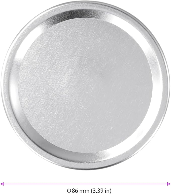 JEUIHAU 100 Pack Wide Mouth Canning Lids (3.4 Inch), Split-Type Metal Mason Jar Lids with Silicone Seals for Pickling, Jams, Dry Goods Preservation