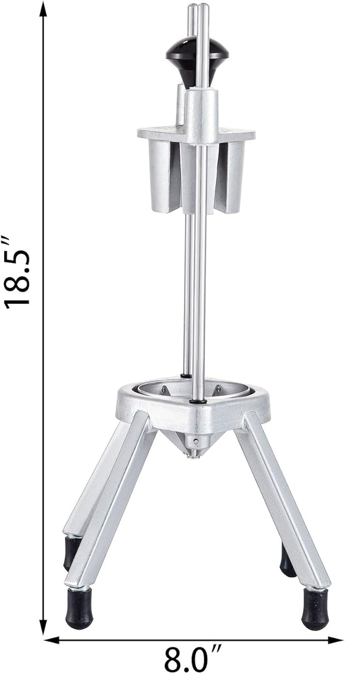 VEVOR 6-Section Commercial Easy Wedger Stainless Steel Blade Fruit Lime Slicer, Lemon Cutter for Home Bar Restaurant