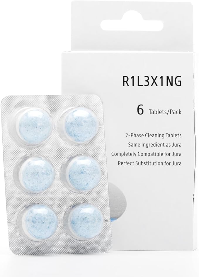 2-Phase Cleaning Tablets for Automatic Coffee Machines, Replacement for Jura 2-Phase Cleaning Tablets, 12 Count