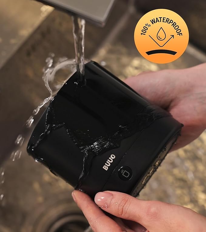 Heated Coffee Mug Rechargeable - Temperature Control Self Heating Coffee Mug 14oz with Lid, Double Sided & Real-Time LED Display, Hot up to 150℉, Birthday Gifts for Women and Men(Black)