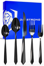 Dalstrong Flatware Cutlery Set - 20 Piece - Black High-Carbon Stainless Steel - Silverware Dinner Knife, Dinner Fork, Dinner Spoon, Dessert Fork, Dessert Spoon - Service for 4 - Table Dinner Set