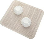 Silicone Dish Drying Mat for Multiple Usage,Easy clean,Eco-friendly,Heat-resistant Silicone Mat for Kitchen Counter or Sink,Refrigerator or Drawer Liner Tapioca XL 18 inches x 16 inches