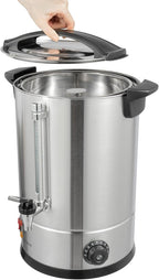 Coffee Urn, 80 Cup Coffee Percolator Commercial Coffee Maker, 12L Dual Wall Stainless Steel Coffee Maker Hot Water Beverage Dispenser Electric Coffee Urn For Catering, Wedding, Party