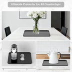 Silicone Coffee Mat,16"×16" Waterproof Heat Resistant Bar Mat for Espresso Machine Station Accessories,Non Slip Dish Drying Mat for Kitchen Counter,Home Decor Essentials,Black