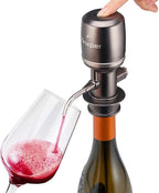 Wine Aerator Adjustable 0-4 Hours, Rechargeable Wine Air Aerator, Electric Wine Decanter, Wine Pourer for Wine, Gift for Men, Boyfriend, Dad