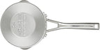 KitchenAid 3-Ply Base Stainless Saucepan with Pour Spouts, 1.5 Quart, Brushed Stainless Steel