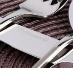 Semi-Matte Design Flatware, Silverware Set for 8 persons, 40 Piece - Spoons, Forks, and Knives 18/10 Stainless Steel, Dishwasher Safe