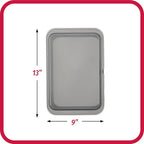 GoodCook Set of 2 Nonstick Steel 13" x 9" Cake Baking Pans with Covers, Gray