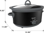 Kenmore Slow Cooker - 5 Lb Chicken 3 Lb Roast Mini Crock Pot With Glass Lid, Stainless Steel Electric Cookers, Warm Rice & Sous Vide Stew, Soup, Lunch, Dishwaher Safe Non-Stick Ceramic Insert, 5 Quart