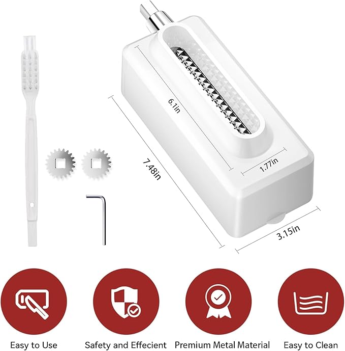 Meat Tenderizer Attachment for Kitchenaid Stand Mixers, 3 Adjustable Thickness Meat Tenderizer Machine, Steak Cuber Processor Accessories for Effortless Meat Preparation, Dishwasher Safe