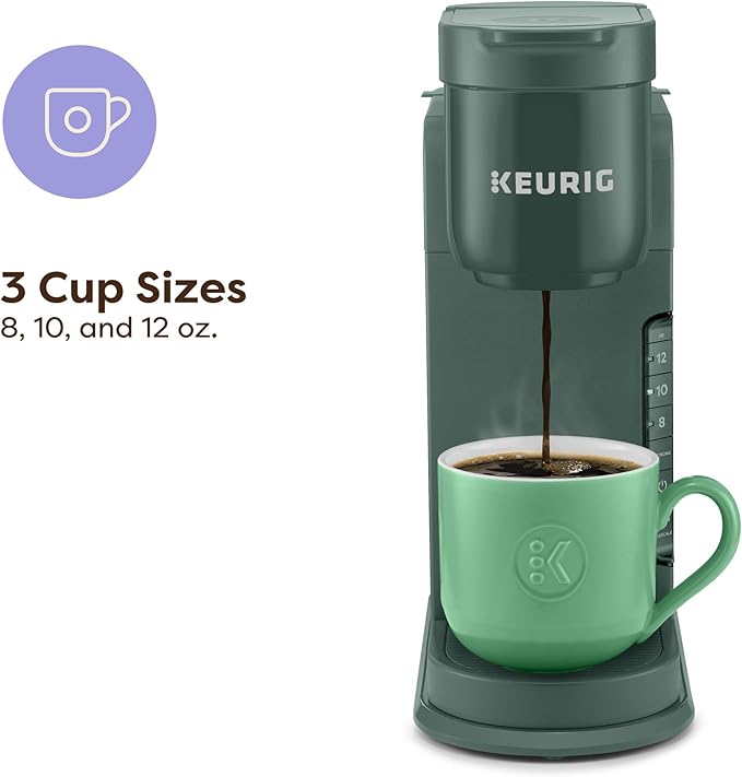 Keurig K-Express Single Serve Coffee Maker – Strong Brew Option, 42oz Reservoir, Sleek Design for Holiday Hosting & Gifting, Evergreen