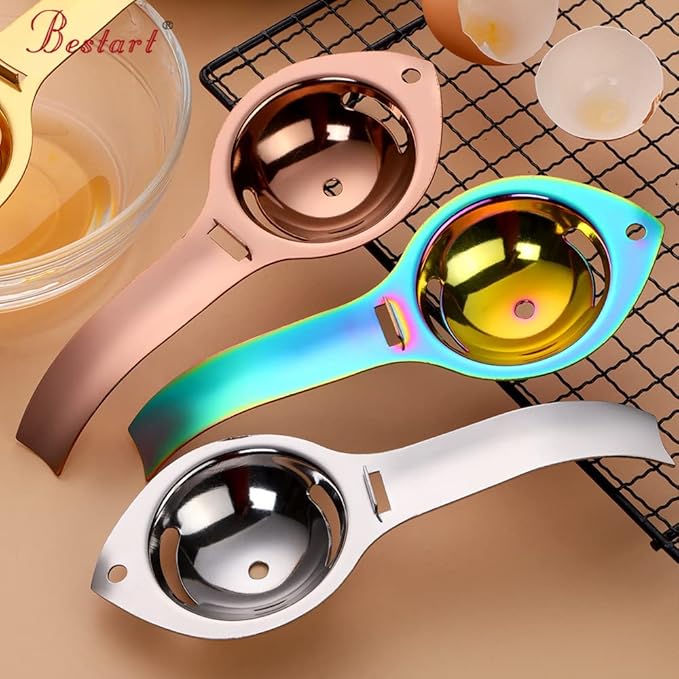 Egg Separators, Egg Yolk White Separator Filter, Egg Extractor, Kitchen Gadget, Silver