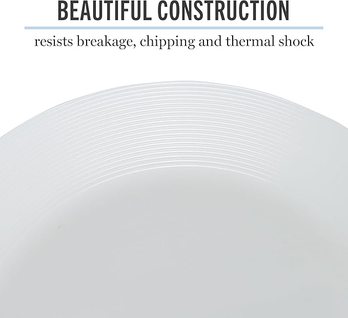 Martha Stewart Opalton 6 Piece 10 Inch Chip and Break Resistant Dinner Plates