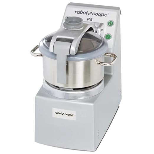 Robot Coupe R8U 2-Speed Vertical Cutter Mixer Food Processor with 8-Quart Stainless Steel Bowl and 3.5-Quart Mini Stainless Steel Bowl, 208-240v/3ph