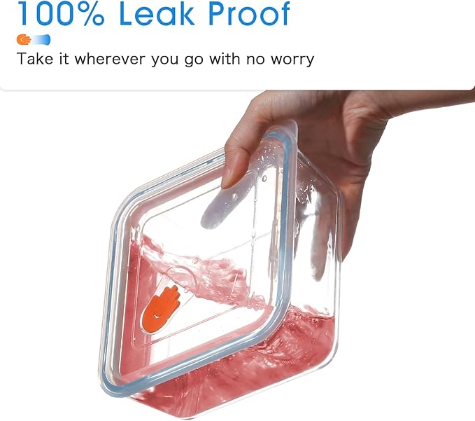 NUTRIUPS 2.6QT Square Glass Baking Dish with Lid, 8×8 inches Deep Square Baking Dish with Lid, Glass Baking Dishes for Oven