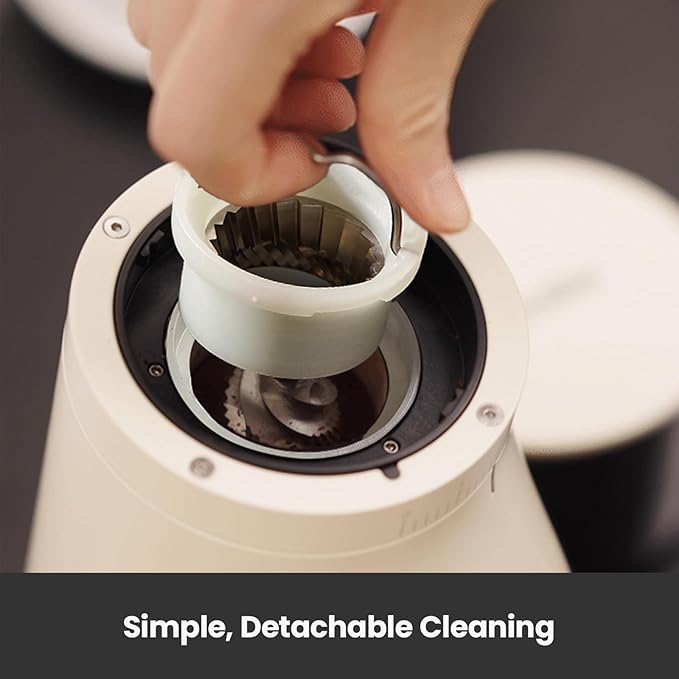 Electric Conical Burr Coffee Grinder, Coffee Bean Grinder with Smart 60S Timer, 60 Precise Adjustable Grind Settings for Espresso, 2-12 Cup, Easy to Clean, Durable & Quiet, G9010B White