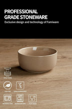 famiware Milkyway Cereal Bowl, Soup Bowls for 4, 25 Ounce Bowls Set for Kitchen, Bowl Set for Cereal Soup Rice Pasta Salad Oatmeal, Cinnamon Brown