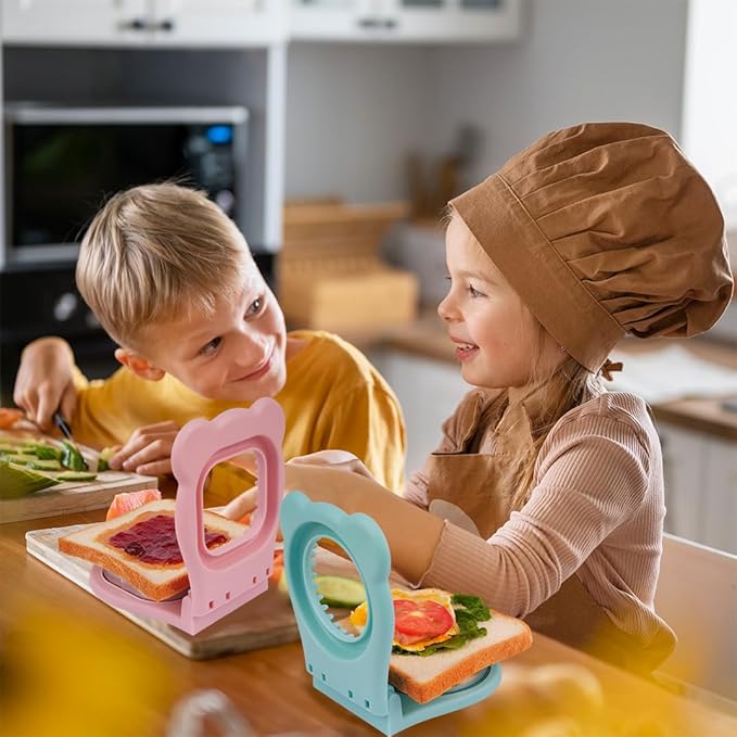 Uncrustables Sandwich Maker Sealer Cutter, Crustless Sandwich Cutter, PB&J Uncrustable Maker - Color Turquoise, Round Shape