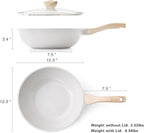 Ceramic Wok Pan, 12 Inch Nonstick Wok with Lid, Healthy Non Toxic Woks & Stir-fry Pans for Cooking, Induction Cookware, PFOA & PFAS Free