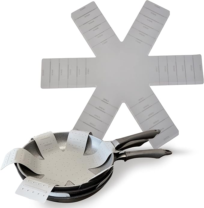 Pot and Pan Protectors for Stacking, Pot Pan Separators Cookware Protector 3 Pack, Dividers Anti-Slip Foldable for Multiple Sizes Pots and Pans Avoid to Scratching or Marring