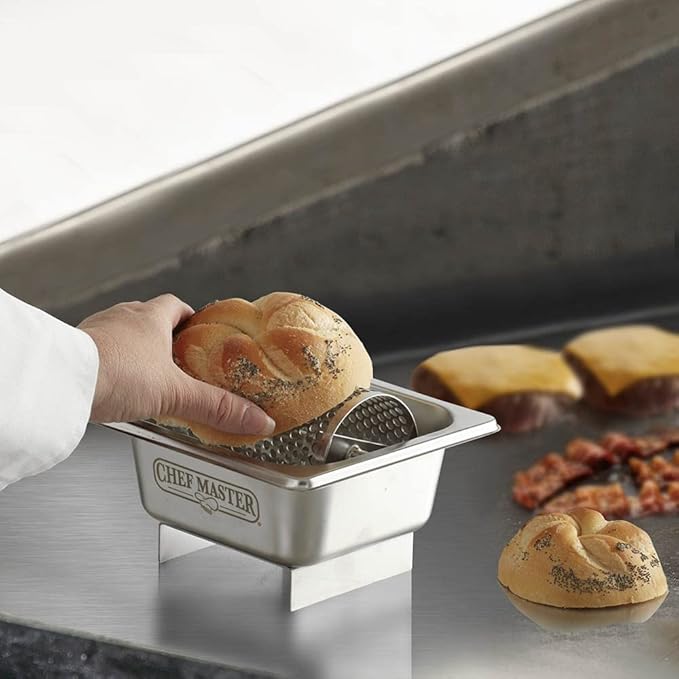 Butter Spreader Wheel, Griddle Butter Roller Saver That Can Hold 3 Sticks of Butters, Stainless Steel Butters Spreader for Breakfast, Tailgating, Picnics, Camping, Griddle Tools by Chef Master - 90244