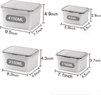 4 Pack Large Fridge Food Storage Container Set with Lids with Strainer, Fruit Vegetable Storage Containers Keep Fruits, Vegetables, Berry, Meat Fresh longer , BPA-Free Plastic Produce Keepers