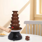 5 Tier Chocolate Fountain, 230W 3000ml/7LBS Stainless Steel Electric Chocolate Fondue Fountain Machine 86-230 °F Hot Chocolate Fondue Tower for Party, Wedding, Buffet
