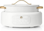 Beautiful 10-in-1 6-Quart Electric Multi-Cooker with Ceramic Coated Pot, Oven Safe to 400°F, Easy Cleanup & Multi-Function Cooking, by Drew Barrymore (White Icing)