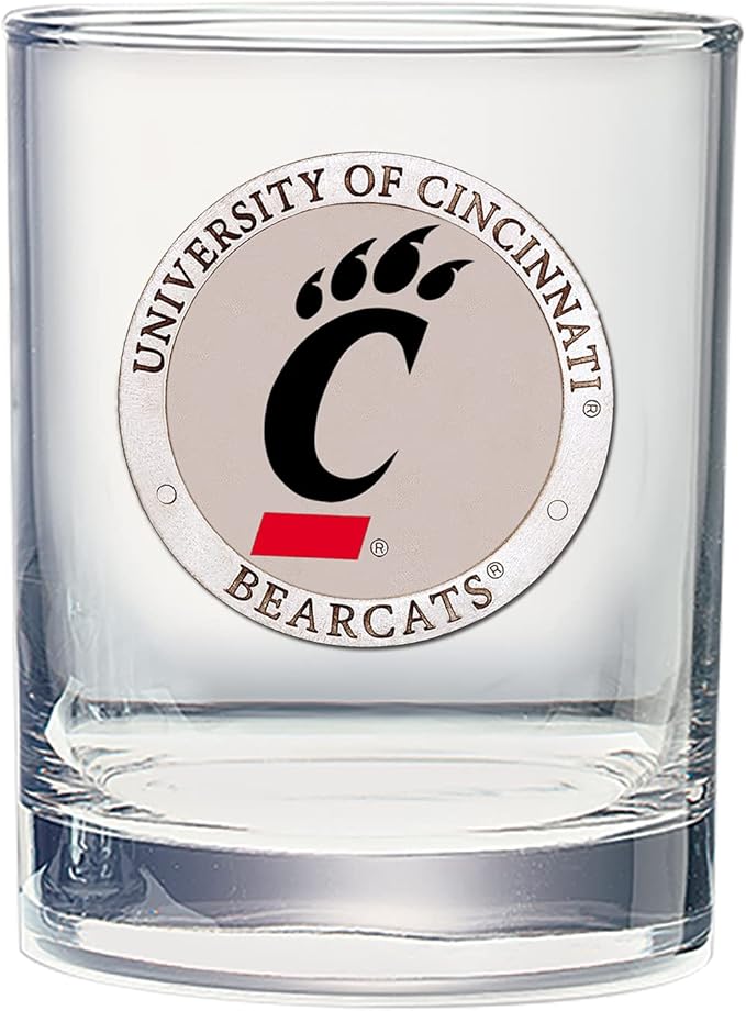 Heritage Pewter Cincinnati Double Old Fashion | Double Rocks Glass 14 OZ for Liquor | Expertly Crafted Pewter Glass