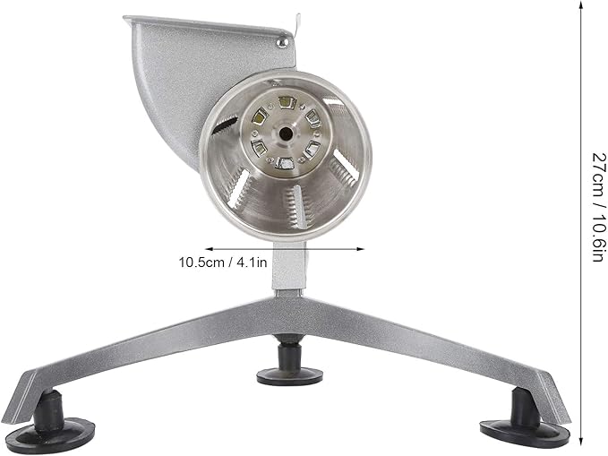 Food, Multi‑Functional Hand Crank Cutter Vegetable Cutter Cheese Grater Nut Grinder Food Processors with 5 for Household Restaurant Kitchen