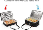 Stack Store Plus More Insulated Expandable Casserole Carrier and Lasagna Holder for Picnic Potluck Beach Day Trip Camping Hiking - Hot and Cold Thermal Bag – Baking Dish with Lid Included - Black