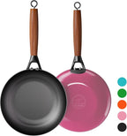 YUTANN Nonstick Frying Pan 10 inch, Ceramic Cast Iron Skillet, Lightweight Pre-seasoned Cast Iron Pan with Detachable Handle, Dishwasher & Oven Safe, Free of PFAS and PFOA