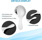 5 PCS Short Handle Spoons Silver Mini Scoops Stainless Spoons for Canisters Small Coffee Scoops Candy Scoops for Condiments Tea Desserts Coffee