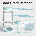 Glass Pickle Jar with Strainer Flip,34oz Pickle Container,Hourglass Pickle Juice Separator Jar for Olives,Gherkins or Sliced,Leakproof Dishwasher Safe