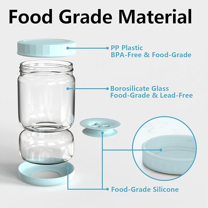 Glass Pickle Jar with Strainer Flip,34oz Pickle Container,Hourglass Pickle Juice Separator Jar for Olives,Gherkins or Sliced,Leakproof Dishwasher Safe