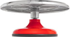 Fat Daddio's TT-1255 Revolving Cake Stand, Red and Silver