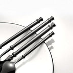 Black Silverware Set for 4 Unique 18/10 Stainless Steel 16 Piece Flatware Sets Mirror Polished Elegant Cutlery Utensils Set for Home Kitchen Dishwasher Safe Nice Weight