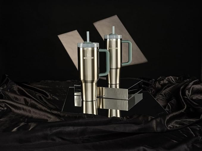 Stanley Quencher H2.0 Tumbler with Handle and Straw 30 oz | Flowstate 3-Position Lid | Cup Holder Compatible for Travel | Insulated Stainless Steel Cup | BPA-Free | Stainless Steel Shale