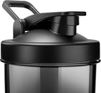 Electric Shaker Bottle USB C Rechargeable Protein Shaker Bottle Shaker cups for Protein Shakes Mixer with 24oz BPA Free Tritan Meal Replacement Shakes Made with Tritan Portable Blender Cup (Black)